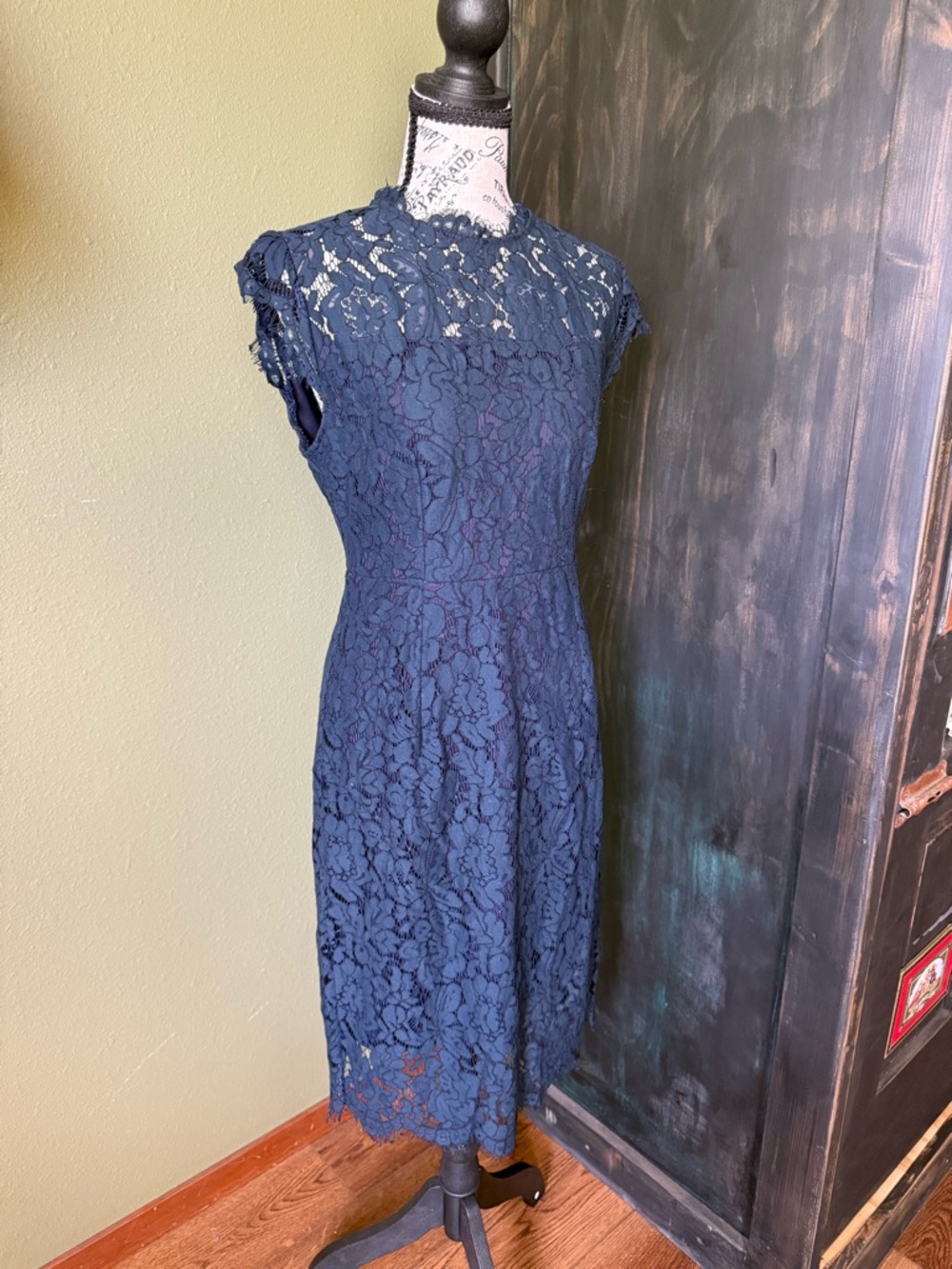 Navy blue lace dress